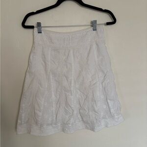 White Knee Length Skirt